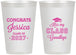 Personalized Graduation 12 oz Frosted Cups - Class Of 2027 Kiss Class Goodbye | 130029