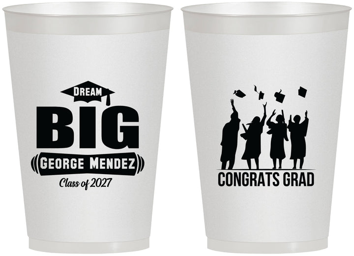 Personalized Graduation 12 oz Frosted Cups - Class Of 2027 Dream Big | 130039