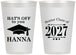 Personalized Graduation 12 oz Frosted Cups - Class Of 2027 Hats Off | 130049