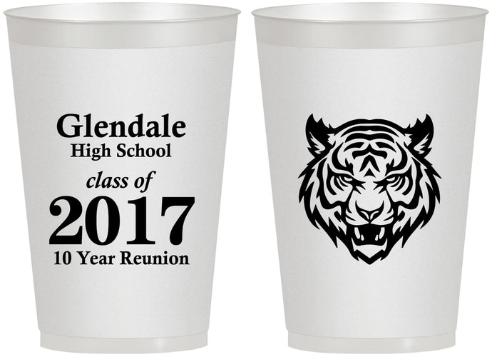 Personalized Class Reunion 12 oz Frosted Cups - Class Of 2017 10 Year | 140000