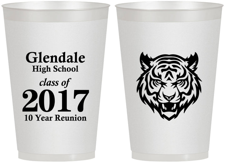 Personalized Class Reunion 12 oz Frosted Cups - Class Of 2017 10 Year | 140000