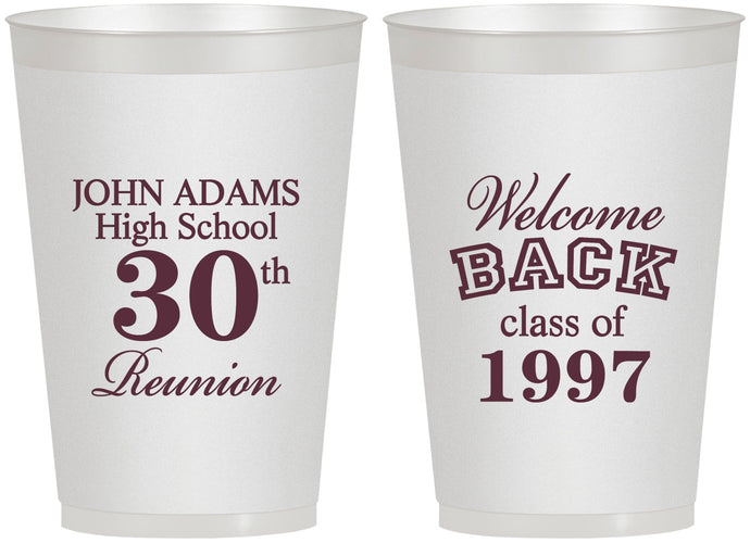 Personalized Class Reunion 12 oz Frosted Cups - Class Of 1997 30 Year | 140007