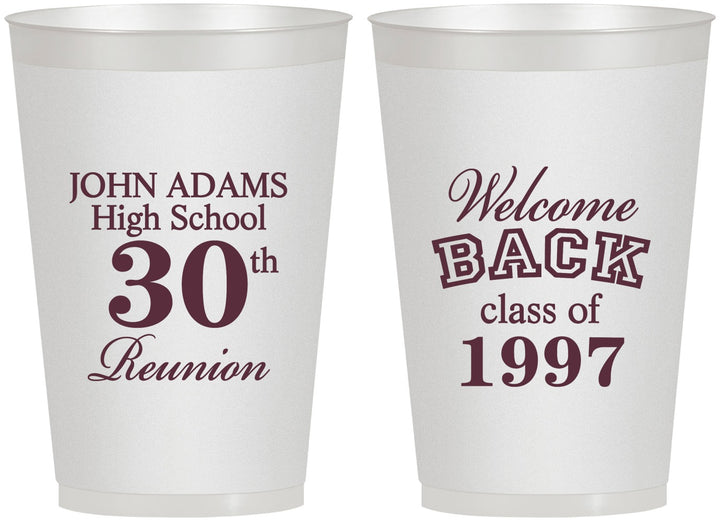 Personalized Class Reunion 12 oz Frosted Cups - Class Of 1997 30 Year | 140007