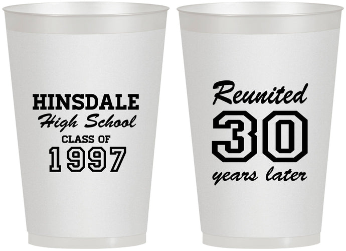 Personalized Class Reunion 12 oz Frosted Cups - Class Of 1997 30 Year | 140012