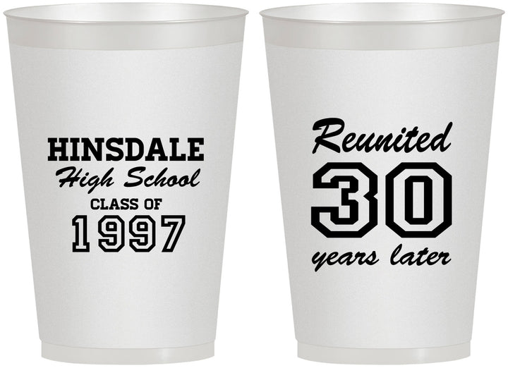 Personalized Class Reunion 12 oz Frosted Cups - Class Of 1997 30 Year | 140012