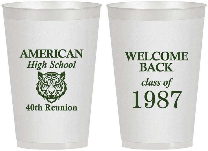Personalized Class Reunion 12 oz Frosted Cups - Class Of 1987 40 Year | 140013