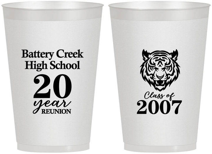 Personalized Class Reunion 12 oz Frosted Cups - Class Of 2007 20 Year | 140016