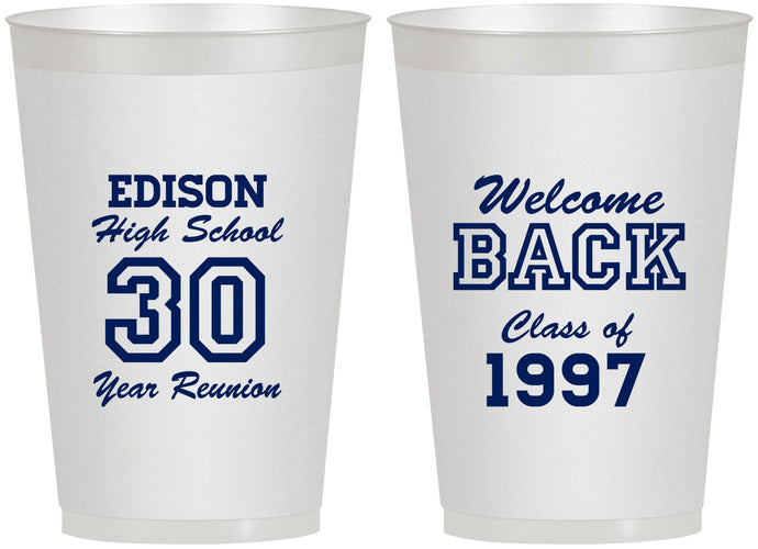 Personalized Class Reunion 12 oz Frosted Cups - Class Of 1997 30 Year | 140022