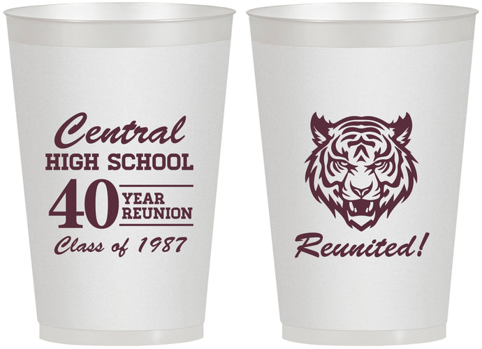 Personalized Class Reunion 12 oz Frosted Cups - Class Of 1987 40 Year | 140023