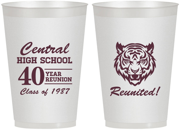 Personalized Class Reunion 12 oz Frosted Cups - Class Of 1987 40 Year | 140023