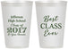 Personalized Class Reunion 12 oz Frosted Cups - Class Of 2017 10 Year | 140025