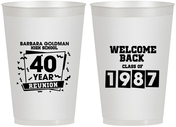 Personalized Class Reunion 12 oz Frosted Cups - Class Of 1987 40 Year | 140028