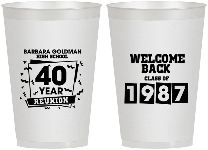 Personalized Class Reunion 12 oz Frosted Cups - Class Of 1987 40 Year | 140028