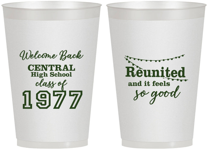 Personalized Class Reunion 12 oz Frosted Cups - Class Of 1977 50 Year | 140029