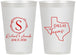 Personalized Wedding 12 oz Frosted Cups - Texas | 142