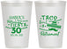 Personalized Retirement 12 oz Frosted Cups - Taco Bout A Retirement | 150003