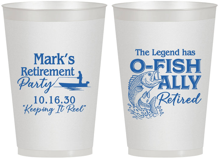 Personalized Retirement 12 oz Frosted Cups - Ofishally Retired | 150008