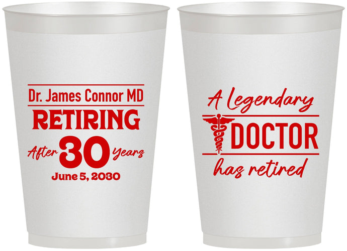 Personalized Retirement 12 oz Frosted Cups - Doctor | 150018
