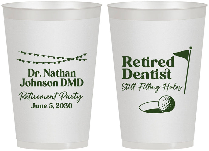 Personalized Retirement 12 oz Frosted Cups - Dentist | 150019