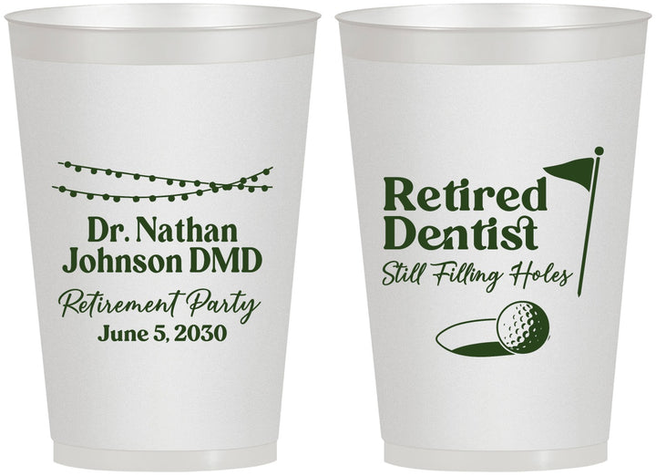 Personalized Retirement 12 oz Frosted Cups - Dentist | 150019