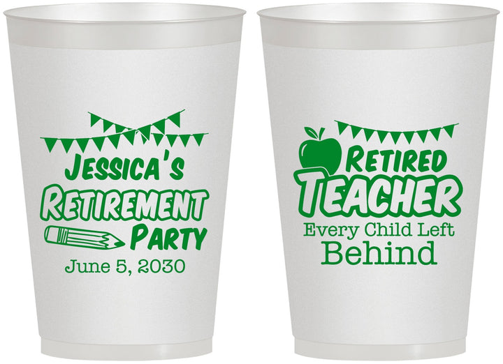 Personalized Retirement 12 oz Frosted Cups - Teacher | 150021
