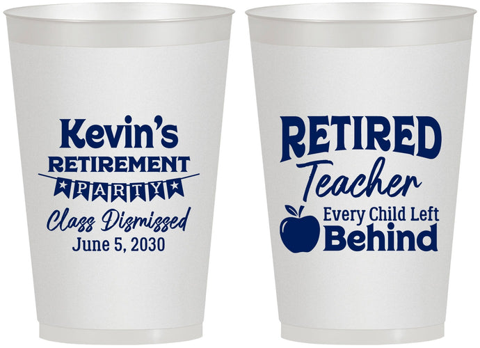 Personalized Retirement 12 oz Frosted Cups - Teacher | 150022