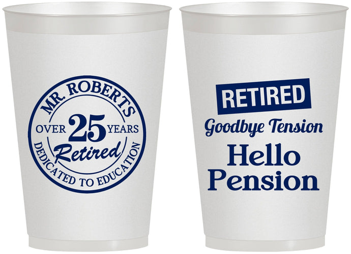 Personalized Retirement 12 oz Frosted Cups - Teacher | 150024