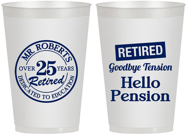 Personalized Retirement 12 oz Frosted Cups - Teacher | 150024