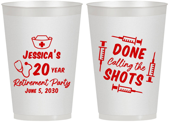 Personalized Retirement 12 oz Frosted Cups - Nurse | 150026