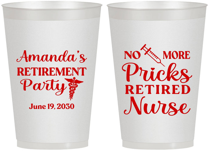 Personalized Retirement 12 oz Frosted Cups - Nurse | 150027