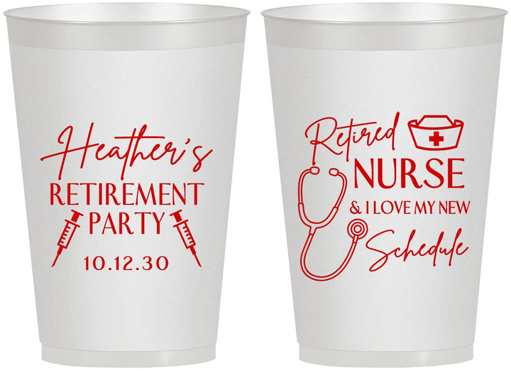 Personalized Retirement 12 oz Frosted Cups - Nurse | 150028