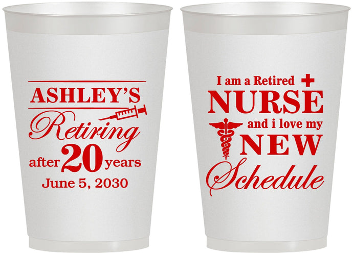 Personalized Retirement 12 oz Frosted Cups - Nurse | 150029
