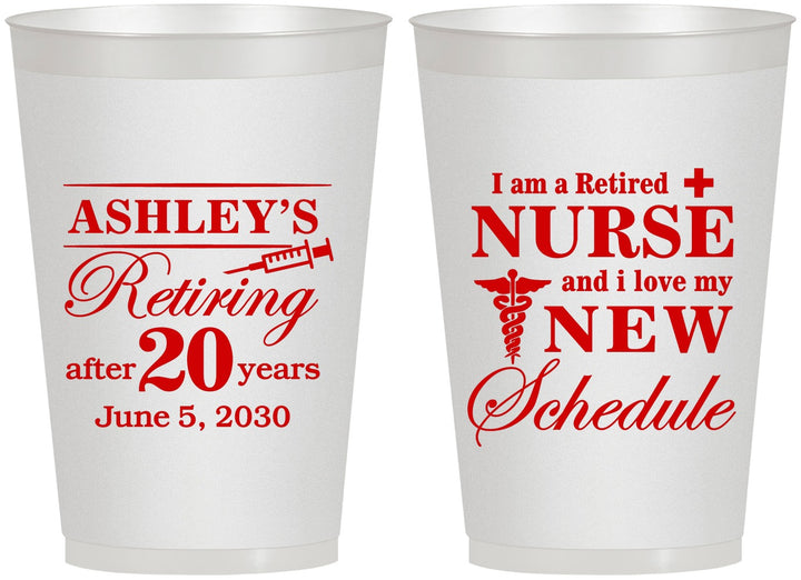 Personalized Retirement 12 oz Frosted Cups - Nurse | 150029
