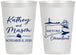 Personalized Wedding 12 oz Frosted Cups - Connecticut | 156