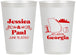 Personalized Wedding 12 oz Frosted Cups - Georgia | 159