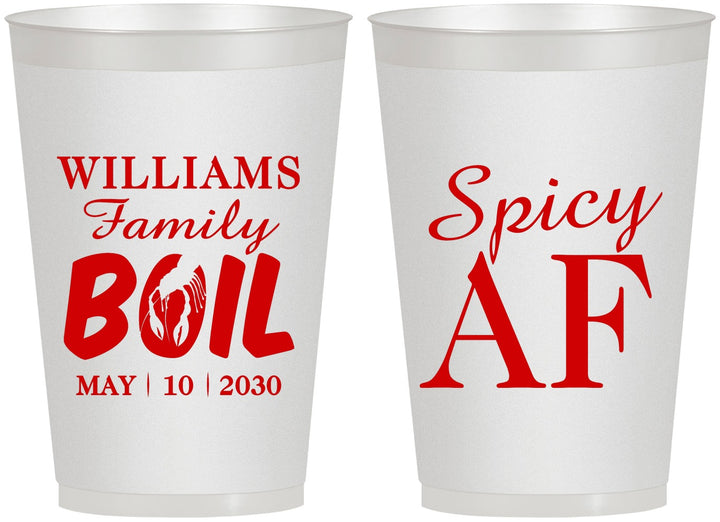 Personalized Family Reunion 12 oz Frosted Cups - Crawfish Boil | 160009