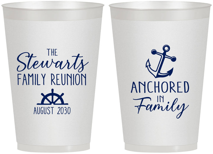 Personalized Family Reunion 12 oz Frosted Cups - Cruise Anchor | 160029