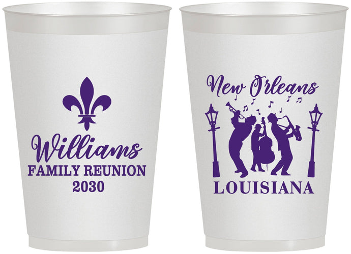 Personalized Family Reunion 12 oz Frosted Cups - New Orleans | 160030