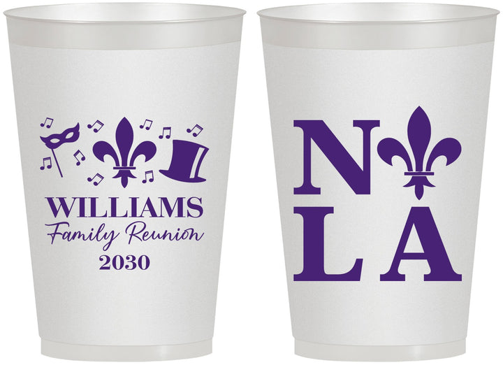 Personalized Family Reunion 12 oz Frosted Cups - New Orleans | 160031