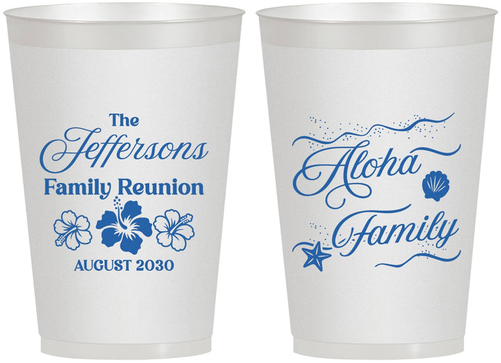 Personalized Family Reunion 12 oz Frosted Cups - Hawaii | 160032