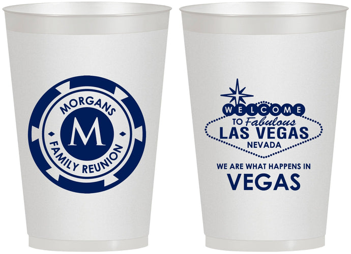 Personalized Family Reunion 12 oz Frosted Cups - Las Vegas | 160037