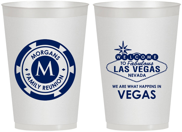 Personalized Family Reunion 12 oz Frosted Cups - Las Vegas | 160037