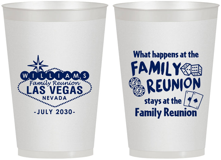 Personalized Family Reunion 12 oz Frosted Cups - Las Vegas | 160038