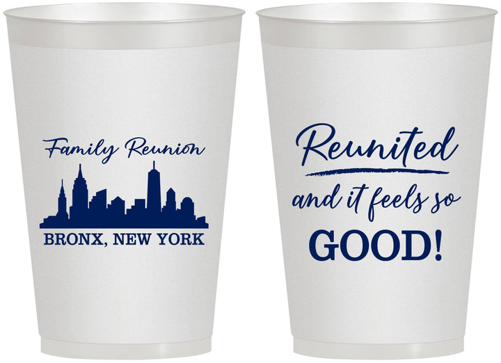 Personalized Family Reunion 12 oz Frosted Cups - New York | 160039