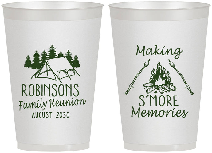 Personalized Family Reunion 12 oz Frosted Cups - Camping | 160046