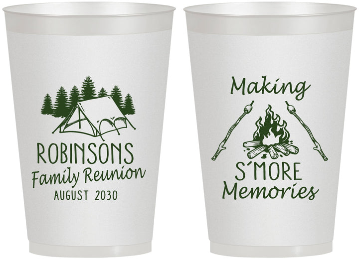 Personalized Family Reunion 12 oz Frosted Cups - Camping | 160046