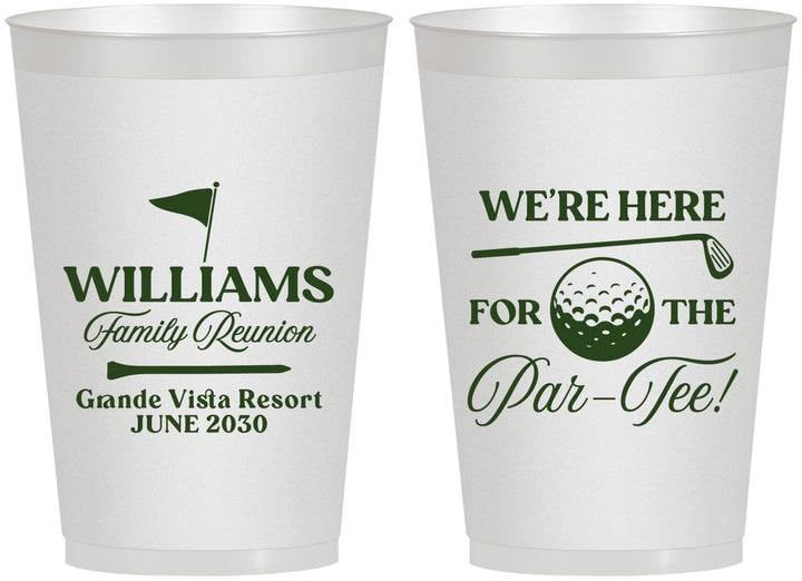 Personalized Family Reunion 12 oz Frosted Cups - Golf | 160047