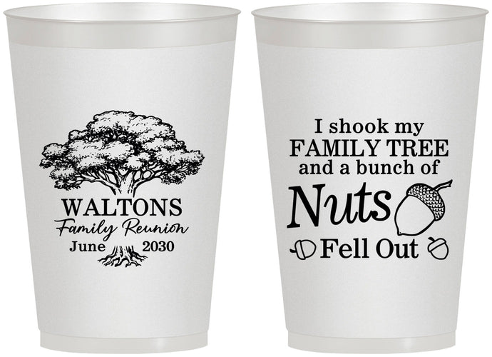 Personalized Family Reunion 12 oz Frosted Cups - Tree | 160058