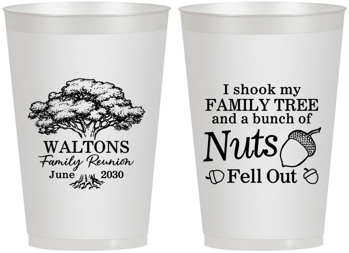 Personalized Family Reunion 12 oz Frosted Cups - Tree | 160058