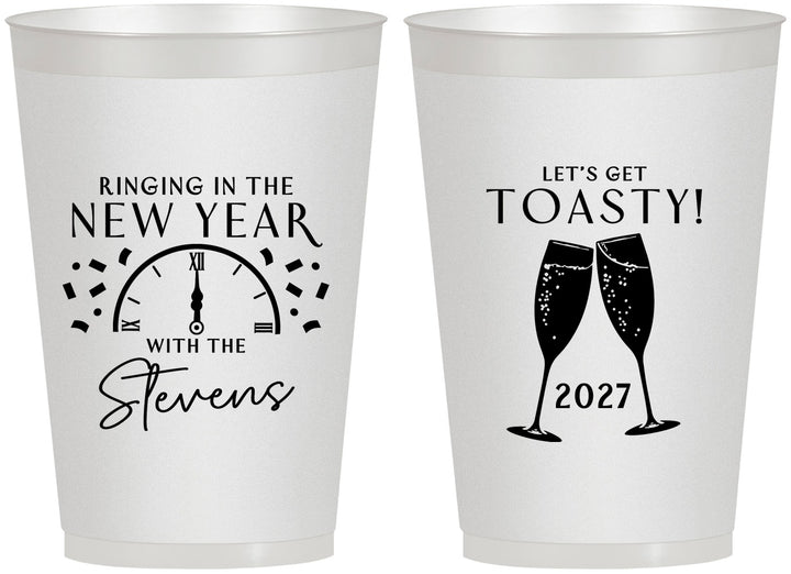 Personalized New Years 12 oz Frosted Cups - 2027 Toast | 170008